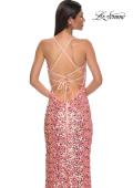 Picture of: Sequin Paillette Pink Prom Dress with Slit in Pink , Style 32550, Detail Picture 2