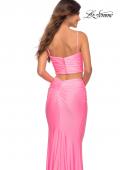 Picture of: Two Piece Dress with Rhinestone Diamond Straps in Pink, Detail Picture 5
