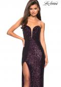 Picture of: Sultry sequin Dress with Sweetheart Strapless Top in Plum, Style: 27670, Detail Picture 1