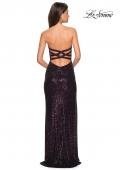 Picture of: Sultry sequin Dress with Sweetheart Strapless Top in Plum, Style: 27670, Detail Picture 2