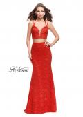 Picture of: Two Piece Mermaid Dress with Beading and Lace in Poppy Red, Style: 25771, Main Picture