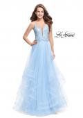 Picture of: Ball Gown with Tulle Skirt and Lace Beading in Powder Blue, Style: 25762, Detail Picture 1