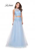Picture of: Beaded and Lace Two Piece Dress With Tulle Skirt in Powder Blue, Style: 26309, Detail Picture 1
