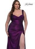 Picture of: Metallic Curve Dress with Flattering Ruching in Purple , Style: 32991, Detail Picture 15