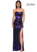 Picture of: Stunning Metallic Prom Dress with Sweetheart Neckline in Purple , Style 32757, Detail Picture 5