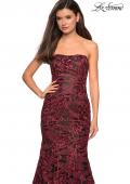 Picture of: Long Mermaid Lace Prom Dress with Beading in Red Black, Style: 27178, Detail Picture 4