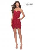 Picture of: Sweetheart Strapless Dress with Ruffle Skirt in Red, Style: 30932, Detail Picture 8