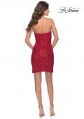 Picture of: Sweetheart Strapless Dress with Ruffle Skirt in Red, Style: 30932, Detail Picture 9