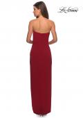 Picture of: Long Strapless Jersey Dress with Side Ruching in Red, Style: 28204, Detail Picture 2