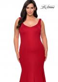 Picture of: Long Jersey Plus Size Mermaid Prom Dress in Red, Style: 28975, Detail Picture 4
