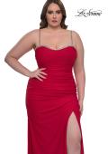 Picture of: Jersey Plus Size Dress with Rhinestone Neckline and Straps in Red , Style: 32992, Detail Picture 7
