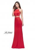 Picture of: Two Piece Jersey Prom Dress with High Neckline in Red, Style: 25220, Main Picture