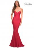 Picture of: Chic Jersey Gown with Sweetheart Neckline in Red, Main Picture