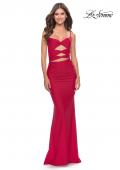 Picture of: Twist Front Cut Out Jersey Prom Dress in Red, Style: 31294, Main Picture