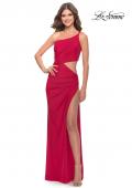 Picture of: One Shoulder Dress with Side Cut Out and Unique Back in Red, Style: 31386, Main Picture