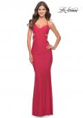 Picture of: Side Cut Out Jersey Dress with Strappy Back in Red, Style: 31523, Main Picture