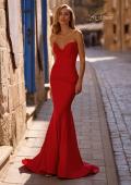 Picture of: Simple Jersey Mermaid Prom Dress with Sweetheart Neckline in Red , Style 32872, Main Picture