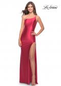 Picture of: Simple One Shoulder Liquid Jersey Dress in Red, Style: 31391, Detail Picture 8