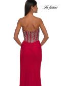 Picture of: Fabulous Prom Dress with Rhinestone Corset Bodice and Simple Skirt in Red , Style: 32669, Detail Picture 8