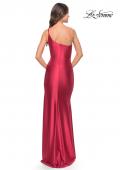 Picture of: Simple One Shoulder Liquid Jersey Dress in Red, Style: 31391, Detail Picture 9