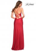 Picture of: Prom Dress with Cut Outs at Hip and High Slit in Red, Style: 30726, Detail Picture 10