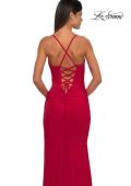 Picture of: Simple Prom Dress with Side Ruching and Lace Up Back in Red , Style: 33103, Detail Picture 10