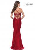 Picture of: Prom Dress with Side Cutouts and Open Tie Back in Red, Style: 30977, Style: 30977