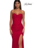 Picture of: Strapless Jersey Evening Dress with Unique Corset Top in Red, Style: 32843, Detail Picture 11