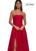 Picture of: A-line Mikado Prom Dress with Rhinestone Neckline in Red, Style: 33063, Detail Picture 11