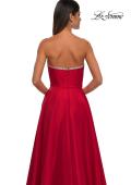 Picture of: A-line Mikado Prom Dress with Rhinestone Neckline in Red, Style: 33063, Detail Picture 12