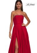 Picture of: A-line Mikado Prom Dress with Rhinestone Neckline in Red, Style: 33063, Detail Picture 13