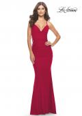 Picture of: Unique Jersey Dress with Open Criss Cross Sides in Red, Style: 31315, Style: 31315