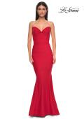 Picture of: Simple Jersey Mermaid Prom Dress with Sweetheart Neckline in Red , Style 32872, Detail Picture 15