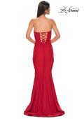 Picture of: Simple Jersey Mermaid Prom Dress with Sweetheart Neckline in Red , Style 32872, Detail Picture 16