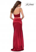 Picture of: Two Piece Stretch Satin Prom Dress in Red, Style 29941, Back Picture