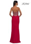 Picture of: Fabulous Prom Dress with Rhinestone Corset Bodice and Simple Skirt in Red , Style: 32669, Detail Picture 18