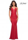Picture of: Prom Dress with Cut Outs and Tie Back in Red, Detail Picture 1