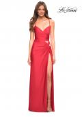 Picture of: Prom Dress with Cut Outs at Hip and High Slit in Red, Style: 30726, Detail Picture 1