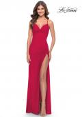 Picture of: Soft Jersey Dress with Knot Detail on Bust and Hip in Red, Style: 31516, Style: 31516