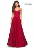 Picture of: Sweetheart Neckline Satin Long Prom Gown in Red, Style: 27227, Detail Picture 2