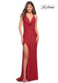 Picture of: Sequin Long Dress in Chic Design with Low Back in Red, Style: 30376, Detail Picture 3