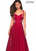 Picture of: Sweetheart Neckline Satin Long Prom Gown in Red, Style: 27227, Detail Picture 5
