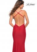 Picture of: Prom Dress with Knot at Waist and Open Back in Red, Detail Picture 6
