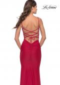 Picture of: Modern Jersey Dress with Twist Band Details in Red, Style: 31333, Detail Picture 6