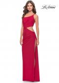 Picture of: One Shoulder Dress with Side Cut Out and Unique Back in Red, Style: 31386, Detail Picture 6