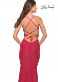 Picture of: Side Cut Out Jersey Dress with Strappy Back in Red, Style: 31523, Detail Picture 6