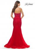 Picture of: Rhinestone Mermaid Prom Dress with Sweetheart Neckline in Red, Style: 31285, Detail Picture 7