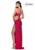 Picture of: One Shoulder Dress with Side Cut Out and Unique Back in Red, Style: 31386, Detail Picture 7