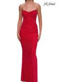 Picture of: Strapless Rhinestone Fitted Gown with Sweetheart Neckline in Red, Style: 33379, Detail Picture 7