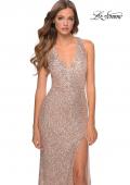 Picture of: Chic Sequin Prom Dress with Criss Cross Open Back in Rose Gold, Style: 28659, Detail Picture 3